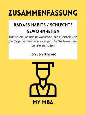 cover image of Zusammenfassung--Badass Habits / Schlechte Gewohnheiten